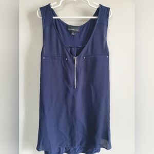 Navy Sleeveless Top